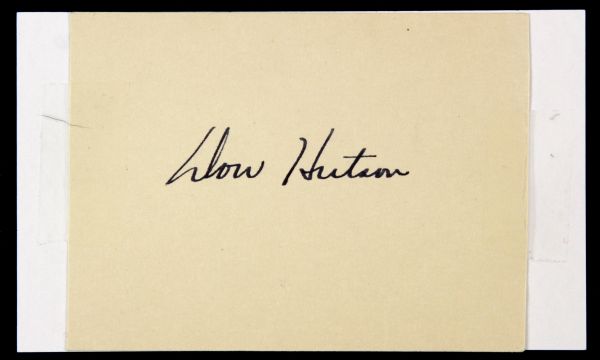 1980s Don Hutson Green Bay Packers Signed 4" x 3" Parchment - JSA 