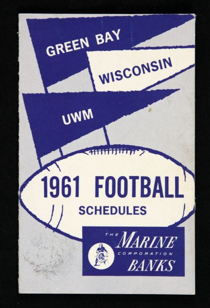 1961 Green Bay Packers UW & UWM Football Schedule 