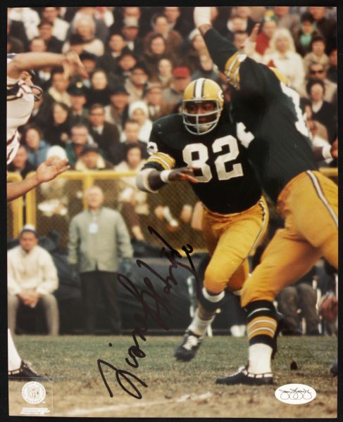 1990s Lionel Aldridge Green Bay Packers Signed 8" x 10" Photo - JSA Sticker