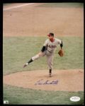 1990s Lou Burdette New York Yankees Signed 8" x 10" Photo (Lot of 2)  - JSA Sticker 