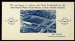 1969 Very Rare Near Mint Seattle Pilots Press Pass Credential and Original Display Card