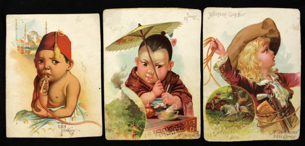 1889 McLaughlin Coffee Advertising Card 5" x 3 1/2" (Lot of 3) 