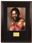 1990s Joe Frazier Signed Display - JSA 