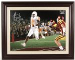 2006 Vince Young University of Texas 38 1/2" x 31" Signed Giclee 20/195 - JSA 