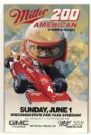 1986 Miller 200 American In Honor of Rex Mays 21" x 32 1/2" Promotional Poster 