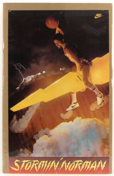 1983 Norm Nixon Los Angeles Lakers 22" x 36" Nike Poster - Rare 