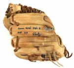 2003-04 JJ Hardy Milwaukee Brewers Game Worn Glove Signed Game used high A and AA - JSA & MEARS LOA