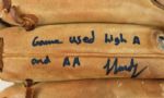2003-04 JJ Hardy Milwaukee Brewers Game Worn Glove Signed Game used high A and AA - JSA & MEARS LOA