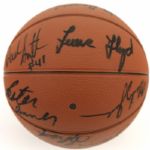 1982-83 Golden State Warriors Team Signed Basketball w/15 Sigs. Incl. Joe Barry Carroll Al Attles - JSA
