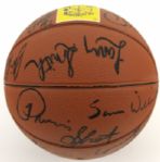 1982-83 Golden State Warriors Team Signed Basketball w/15 Sigs. Incl. Joe Barry Carroll Al Attles - JSA