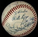 1970s Multi Signed ONL (Giles) Baseball w/6 Sigs. Incl. Dick Allen Hank Aaron - JSA 