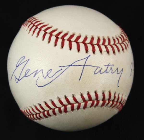 1990 Gene Autry California Angels Single Signed OAL (Brown) Baseball - JSA 