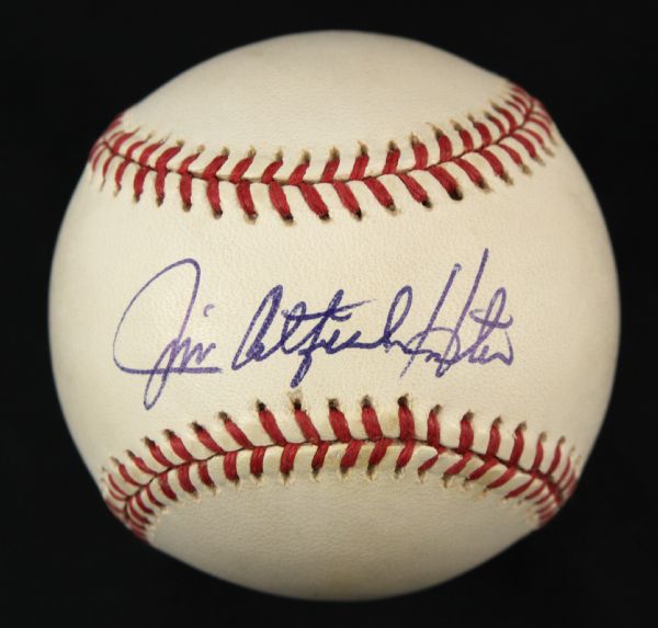 1994-99 Catfish Hunter New York Yankees Single-Signed OAL (Budig) Baseball - JSA 