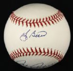 1994-2000 Yogi Berra New York Yankees & Johnny Podres Brooklyn Dodgers Signed OAL (Budig) Baseball - JSA 