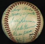 1950s Superstar Signed ONL (Giles) Baseball w/Vintage Mickey Mantle Walt Alston Casey Stengel Stan Musial Ford Frick - JSA 
