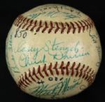 1950s Superstar Signed ONL (Giles) Baseball w/Vintage Mickey Mantle Walt Alston Casey Stengel Stan Musial Ford Frick - JSA 