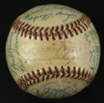 1950s Superstar Signed ONL (Giles) Baseball w/Vintage Mickey Mantle Walt Alston Casey Stengel Stan Musial Ford Frick - JSA 