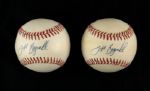 1990s Jeff Bagwell Houston Astros Single Signed ONL (White) Baseball (Lot of 2) - JSA 