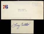 1967 Larry Costello Philadelphia 76ers Signed Index Card - MEARS LOA 