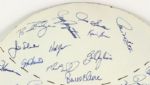 1982 Milwaukee Brewers Team Signed Home Made Masonite 22 Display w/38 Sigs. Incl. Yount Molitor Vuckovich Edwards Kuenn Sutton Fingers (MEARS LOA)