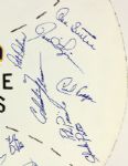 1982 Milwaukee Brewers Team Signed Home Made Masonite 22 Display w/38 Sigs. Incl. Yount Molitor Vuckovich Edwards Kuenn Sutton Fingers (MEARS LOA)