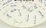 1982 Milwaukee Brewers Team Signed Home Made Masonite 22 Display w/38 Sigs. Incl. Yount Molitor Vuckovich Edwards Kuenn Sutton Fingers (MEARS LOA)