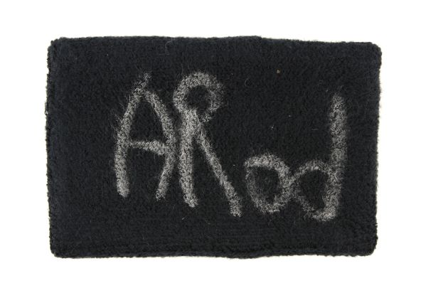 2009 Alex Rodriguez New York Yankees Game Worn Wristband Signed "AROD" w/Player LOA 