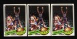 1979-80 Julius Erving Philadelphia 76ers Signed Topps Card (Lot of 3) - JSA