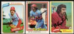 1980-81 Pete Vuckovich Milwaukee Brewers Signed Topps Card Lot of 3 (MEARS LOA) 