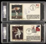 1980-89 Nolan Ryan Texas Rangers Houston Astros Signed First Day Cover (Lot of 4) PSA/DNA Encapsulated
