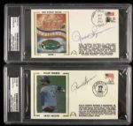 1982-87 Milwaukee Brewers Signed First Day Cover w/Robin Yount Paul Molitor (2) Rollie Fingers - PSA/DNA Encapsulated 
