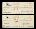 1964 Philadelphia 76ers Payroll Check (Lot of 5) 