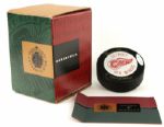 1992 Gordie Howe Detroit Red Wings Signed Hockey Puck "Mr. Hockey" UDA Authentication