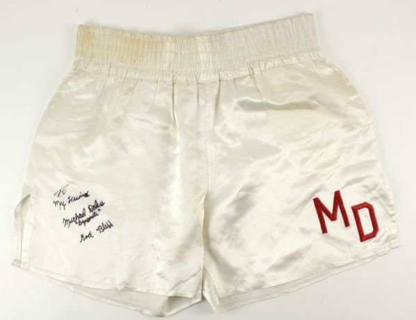 1980s Michael Dynamite Dokes Match Worn Signed Trunks (MEARS LOA)