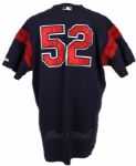 2002 CC Sabathia Cleveland Indians Game Worn BP Pregame Jersey - Rare One Year Style  (MEARS LOA)