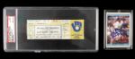1992 Robin Yount Milwaukee Brewers Full Ticket to 3,000th Hit PSA 8 Signed Card & Phantom Playoff Tickets 