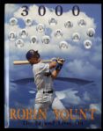 1992 Robin Yount Milwaukee Brewers Full Ticket to 3,000th Hit PSA 8 Signed Card & Phantom Playoff Tickets 
