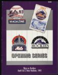 1993-2004 Colorado Rockies Opening Series & Montreal Expos Final Series Ticket & Program Collection 