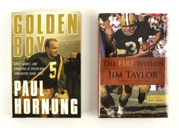 2004-10 Paul Hornung and Jim Taylor Green Bay Packers Signed Book (MEARS LOA) 