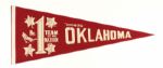 1950s Oklahoma Sooners No. 1 Team of The Nation Full Size 29" Pennant 