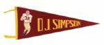1967-68 OJ Simpson USC Full Size 30" Pennant - Classic Issue 
