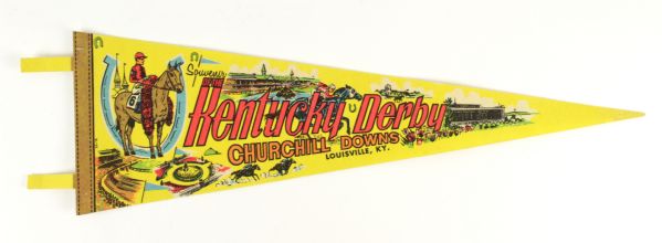 1960s Kentucky Derby Souvenir 25" Pennant 