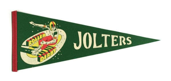 1970s Roller Derby Jolters 29 1/2" Full Size Pennant 