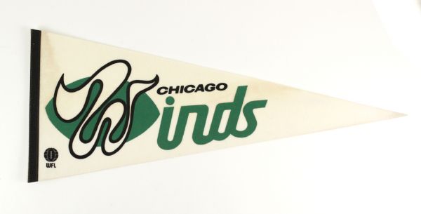 1974-75 Chicago Winds 30" Full Size WFL Pennant 