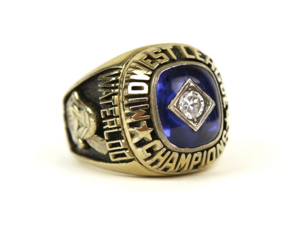 1986 Joe Skalski Waterloo Indians Midwest League Championship Ring 