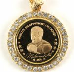 1976 Muhammad Ali Heavyweight Champion Medallion Necklace - Personally Gifted by Ali to Entourage Members