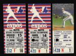 1980s-90s Montreal Expos New York Mets Baseball Ticket Stub & Others Sports Memorabilia 