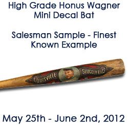 1910-15 circa Honus Wagner Pittsburgh Pirates 14" H&B Louisville Slugger Mini Salesman Sample Decal Bat - Absolutely the Finest Example Known!!!, 1:1