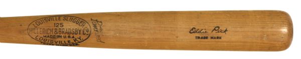 1933-34 Eddie Pick Kansas City Blues American Association H&B Louisville Slugger Professional Model Game Used Bat (MEARS A6)
