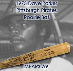 1973 Dave Parker "The Cobra" Pittsburgh Pirates Autographed H&B Louisville Slugger Professional Model Game Used Bat (MEARS A9)